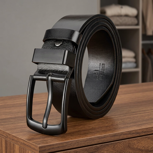 Wholesale Premium Quality Full <b>Brown</b> Genuine Leather <b>Belts</b> with Custom Logo Casual Style Steel Buckle <b>for</b> <b>Men</b> - Product Image 4