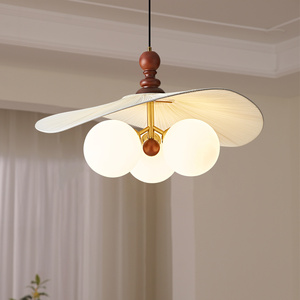 Lámpara Colgante Moderna de Tela Ondulada con 3 Luces, Estilo Nórdico Boho, para Sala de Estar o Isla - Product Image 1