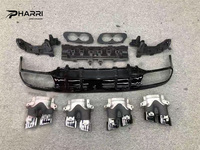 Kit de Difusor Trasero Pharri Nuevo W205, Actualización a Estilo C43 AMG con Soporte para Puntas de Escape para Benz Clase C Coupé 2015-2019