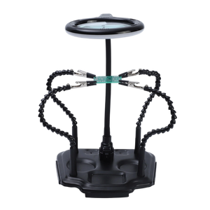 Lasreparatie Vergrootglas Flexibele Armen Led-Lampen Met Hoge Helderheid Solderen Helpende Hand Met Led Vergrootglas - Product Image 2