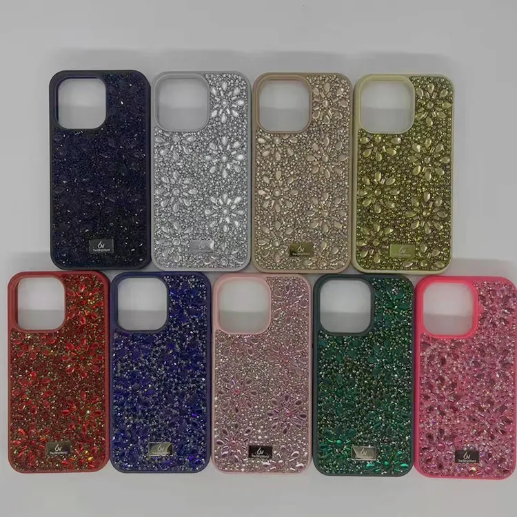 Hot Selling Fashion Waterdicht Schokbestendig Mobiele Telefoon Gevallen Pc Tpu Bumper Bloem Glitter Rock Telefoon Case Cover Voor Iphone 11 1213