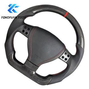 Volant de direction avec palettes de changement de vitesse en fibre de carbone pour <span class=keywords><strong>VW</strong></span> Bora Polo Mk5 Golf 5 <span class=keywords><strong>R</strong></span> <span class=keywords><strong>Line</strong></span> GTI 2007-2018 Jetta Design sportif pour - Product Image 3