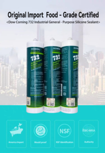 FZR Dowsil 732 Scellant silicone résistant aux hautes températures, époxy, certifié qualité alimentaire, adhésif d'emballage - Product Image 6