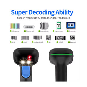 Kho Máy quét mã vạch không dây Đầu đọc mã vạch 1D/2D tự động đầu đọc mã vạch Máy quét mã <span class=keywords><strong>QR</strong></span> súng - Product Image 5