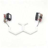 Feux de jour LED hexagonaux T7-X blancs et jaunes 90MM pour lentille de projecteur de phare de voiture – Rétrofit/Mise à niveau