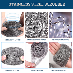Estropajo de Acero Inoxidable para Lavar Platos, Bola de Limpieza para el Hogar, Tamaño Personalizado, Venta al por Mayor - Product Image 3