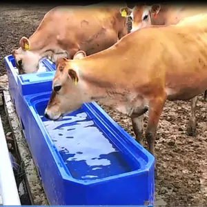 Blue 4m Automatic Heated For Cattle Drinking Water Trough Cow Water Drinker