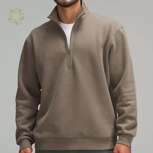 Felpe da <span class=keywords><strong>uomo</strong></span> mezza <span class=keywords><strong>Zip</strong></span> con cappuccio e felpe in cotone biologico abiti da <span class=keywords><strong>uomo</strong></span> in bambù personalizzato collo finto maglia <span class=keywords><strong>felpa</strong></span> da <span class=keywords><strong>uomo</strong></span> - Product Image 3