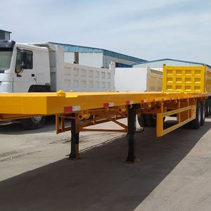 Camions semi-remorques à <span class=keywords><strong>plateau</strong></span> plat de 2 essieux, 30/40 pieds, 48 pieds, de haute qualité et à bas prix, fabriqués en Chine, à vendre - Product Image 3