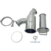 DN50 Acier inoxydable sanitaire de qualité alimentaire SS316L Sanitary Tri Clamp Non Retention Passoire Coude Type Y Filtre avec perforé