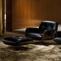 Fauteuil de détente rétro de luxe italien, fauteuil pivotant individuel, fauteuil minimaliste pour salon, hall, bureau, hôtel, réception