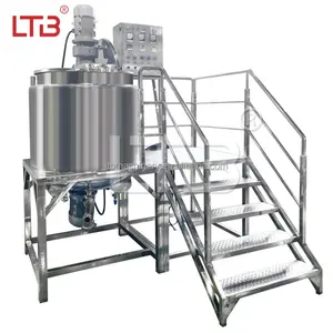 500 Liter Heating Double Jacketed Laundry Detergent Manufacturing Machines Mixing Tank With Agitator