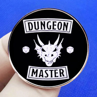 Jeux de rôle Donjons et Dragons Dragon Épinglette en métal émaillé D20 Badges Broches Bijoux de mode Accessoires pour filles Cadeaux