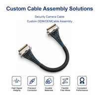 Kabel Koaksial Mikro 20Pin Pitch 0.4mm Rakitan Kabel 40AWG dengan Selubung PVC Ultra Tipis MIPI/eDP/LVDS Impedansi 100 Konektor Kabel Kustom