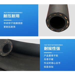 Tuyau en caoutchouc renforcé de tissu noir Henglixin pour un transport fluide du diesel et de l'essence, résistant à la corrosion, filetage élégant - Product Image 4