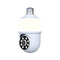 Caméra ampoule sans fil Wifi CCTV Sécurité Extérieure Caméra solaire Vision nocturne couleur intégrale Suivi automatique
