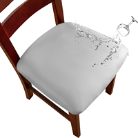 Housse de tabouret carrée en cuir PU imperméable prête à être expédiée, housse de siège de chaise élastique pour salle à manger, cuisine, hôtel, décoration