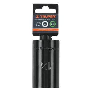 Clé à douille à chocs longue BOX 6 de 1-1/4 po, 6 points, entraînement de 1/2 po, TRUPER - Product Image 3