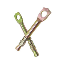 Ancrage à cale en fil de fer YZP en acier au carbone/acier inoxydable, capacité 150 lb, pour usage de construction, finition zinc jaune/blanc, boîte en pouces