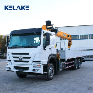 Venta al por mayor de camiones de carga Sinotruk Howo 8x4 con motor diésel, 10 toneladas, grúa de brazo recto Sqs300m, transmisión automática, Euro 3, nuevos, chinos - Product Image 3