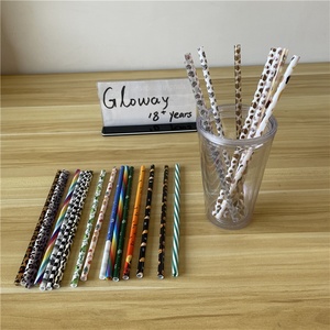 Bán Buôn Tùy Chỉnh Uống Tái Sử Dụng PP Nhựa Cứng Paw In Cheetah Trắng Đen Leopard Animal <span class=keywords><strong>Reusable</strong></span> Ống Hút Chân In - Product Image 3