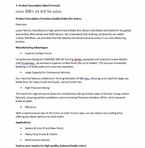 จานเบรก CNC ประสิทธิภาพสูงแบบใหม่ ผลิตจากเหล็กหล่อสีเทา คาร์บอนสูง ขนาด 580 มม. ออกแบบอย่างแม่นยำ - Product Image 3