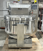 Amasadora de harina de cilindro industrial resistente de 75Kg, 100Kg, 125Kg, 150Kg, mezcladora de masa en espiral con tazón extraíble y carro desmontable