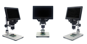 12 millones de píxeles ultra preciso 7 pulgadas LCD microscopio <span class=keywords><strong>digital</strong></span> 1200X video microscopio con soporte de metal - Product Image 4