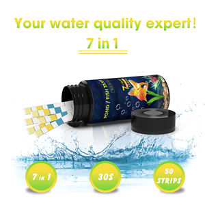 Bandelettes de test d'eau d'aquarium de poissons tropicaux d'aquarium de poissons 7 en 1 pour l'eau douce - Product Image 4