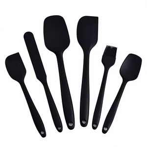 Wholesale 6pcs Full Silicone Kitchen Utensil Set Heat Resistant Non-stick Seamless Cooking Tools Food Grade Custom Logo OEM - Product Image 1