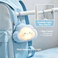 Veilleuse personnalisée en peluche, lampe suspendue pour lit, porte-clés lumineux en peluche douce, idéal pour la décoration de dortoir et chambre, cadeau, vente en gros
