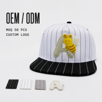 Casquette Snapback Sportive Tendance 100% Coton Personnalisée, Vente en Gros, Broderie 3D Logo Abeille, Chapeau à Visière Plate, Fabricant