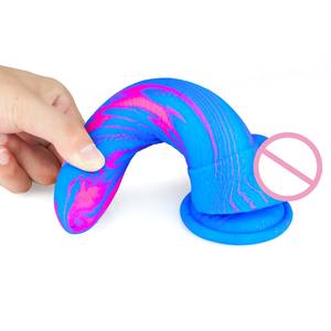 Appareil de masturbation féminine en forme de <span class=keywords><strong>banane</strong></span> Silicone coloré énorme gros pénis artificiel Dragon monstre gode Anal pour hommes gays femmes - Product Image 6