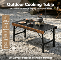 Table tactique Qingmu multifonctionnelle 3 unités, table de barbecue de camping portable en alliage d'aluminium, mobilier d'extérieur