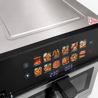 Four à friture numérique en acier inoxydable avec fenêtre de visualisation, écran LCD, usage domestique, revêtement antiadhésif, fonctions de grillade et de cuisson