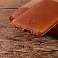 M-Queen 8000mAh Slim Wallet Wireless Charging Quick Charge Portable Power Bank Rechargeable USB Input Interface Leather Case
