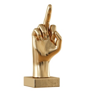 Resina 3D modello Figurine in oro a <span class=keywords><strong>mano</strong></span> <span class=keywords><strong>Statua</strong></span> - Product Image 2