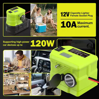 Convertisseur abaisseur de tension 18V vers 12V pour adaptateur de batterie Ryobi 18V, transformateur réducteur de tension avec allume-cigare