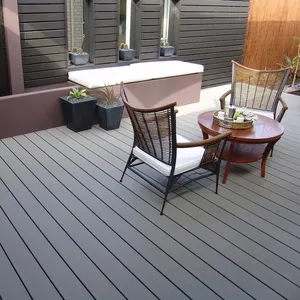 Durable high quality grey WPC wood plastic composite decking outdoor deck flooring