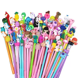 Hot Cute Gel Pen Back To File Pocket Packing Cartoon Plastic Pen