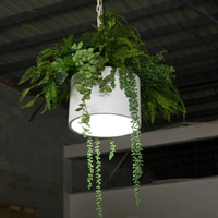 Luminaire suspendu LED décoratif pour restaurant, plante artificielle, verdure suspendue, lampe suspendue pour café commercial, bistrot, lustre de plafond