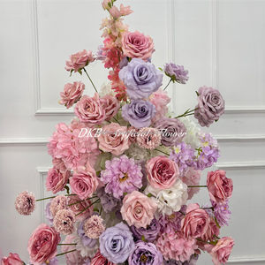 Flores Artificiales de Seda/Tela de Alta Calidad, Rosas, Panel de Fondo para Bodas, Decoración de Piso, Adorno Floral, Día de San Valentín, Graduación - Product Image 5