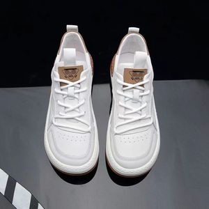 Nuevos Zapatos Casuales de Malla Transpirable para Hombre, de Cuero Blanco, Ligeros, a la Moda, para Primavera y Otoño - Product Image 4
