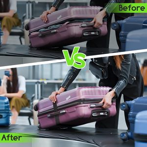 Cinghia per Valigie Extra Lunga Regolabile, Cintura Resistente per Bagagli con Fibbia a Sgancio Rapido, Cinghia <span class=keywords><strong>da</strong></span> Viaggio - Product Image 5