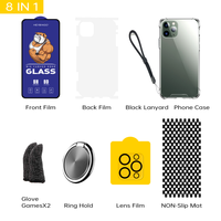 Ensemble de protection d'écran en verre trempé 8 en 1 pour Iphone 11 12 13 14 Pro Max