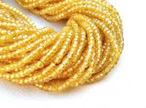 ลูกปัดพลอยเพทายสีเหลืองขนาด16นิ้วยาว16นิ้วได้รับการรับรองจากบุคคลที่สามขายส่งสร้อยคอ DIY ธรรมชาติ - Product Image 4