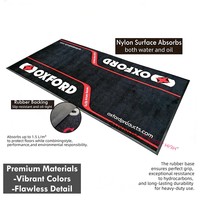 Tapis d'atelier de vélo en nylon avec logo personnalisé, tapis de présentation durable pour le sport automobile, fond en caoutchouc antidérapant, revêtement de sol de garage imperméable