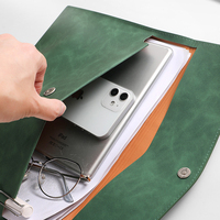 Porte-certificats en cuir PU avec logo personnalisé, format A4 A5, porte-documents scolaire ou professionnel, organiseur de documents, classeur avec poche