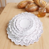 Set de table rond en papier jetable en dentelle pour mariage, banquet, table à manger