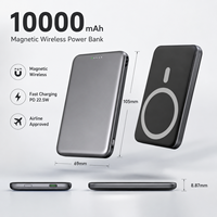 Batería Externa Magnética Ultrafina Inalámbrica de 10000 mAh con Carga Rápida, Carcasa de Aleación de Aluminio, Apta para Viajes en Avión, Color Personalizado